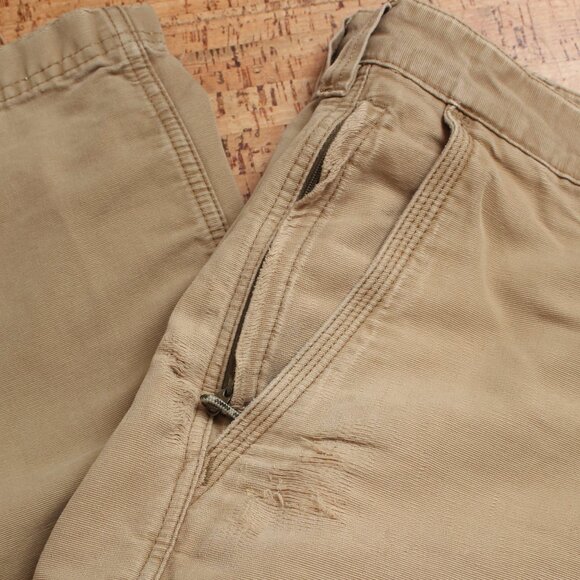 Columbia Khaki Pants Mens 38 Tan Distressed - Picture 6 of 13